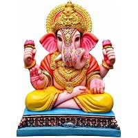 Buy KRISHNAGALLERY1 Marble Dust Pink Body Antique Dagdu Ganesh ji ...
