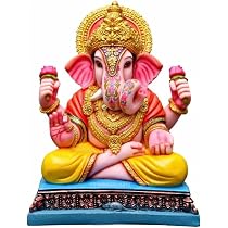 Buy KRISHNAGALLERY1 Marble Dust Pink Body Antique Dagdu Ganesh ji ...