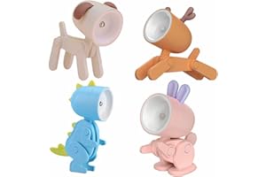 Vercico 4 Pcs Tier Nachtlicht Mitgebsel Kindergeburtstag Kleine Geschenke für Kinder, Mini Animals Lampen Kawaii Gastgeschenk Give Aways Mitbringsel Geschenke Mädchen Jungen Zufällige Farbe