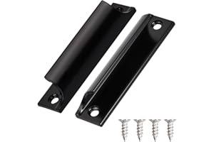 Pinsheng 2 Stück Türgriff Balkontür Außen, Balkontürgriff Außen,terassentürgriff Außen,Terrassentür Griff, Terrassentür Griff für Türen und Fenster, Schiebetüren, Schubladen(Schwarz)