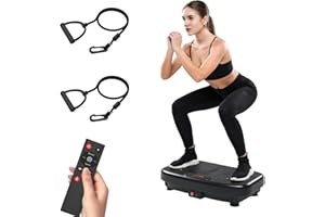 GDCOO Vibration Plate Exercise Machine, Vibrating Plate for Lymphatic Drainage, Vibration Plate Fitness Equipment for Fat Burning, Adjustable Vibration Speed 1-200 Power Vibrating Plate for Home