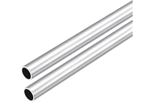 DMiotech 2 Paquete (17mm OD x 15mm ID) Tubo Redondo de Aluminio 6063 de 300mm de Longitud para Construcción de Estructuras Metálicas y Proyectos de Bricolaje