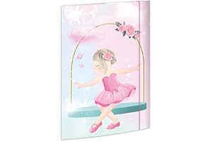 RNKVERLAG RNK Verlag 45372 - Cartella da disegno Ballerina 310 x 440 mm, cartellina portadocumenti per DIN A3, con elastico di chiusura, 1 pz.