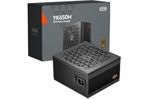 PCCOOLER CPS YK650H, Alimentatore ATX 650W - Certificazione 80 PLUS Bronze - Basso Rumore - Cavo Piatto con Rilievo - Non Modulare