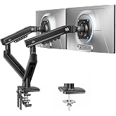 HUANUO Dual Monitor Mount for 13 to 32" Screens (max. 9 kg), FlowLift Pro Monitor Arm with Tilt/Swivel/Rotation, Tool-Free VE