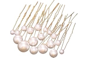 EBHO 18 Stück Haarschmuck Hochzeit, Haarschmuck Perlen, Hochzeit Perlen Haarnadeln, Perlenhaarnadel, Haarschmuck für Brautfrisur und Brautjungfernfrisur (Golden)