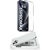 [KOLAY KURULUM] for Apple iPhone 15PROMAX ile uyumlu Parlak Extra HD Premium Safir Cam Ekran Koruyucu