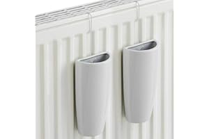 HAMBLE White Ceramic Hanging Radiator Humidifiers - Pack of 2