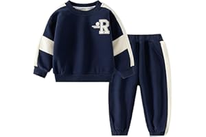 SOLU DAY8 Ensemble Enfant Garcon 1-5 Ans Hiver Chaud Elegant Vêtements Garçons Pantalon Et Sweat Haut Top Manches Longues Ample Chic Casual Vacances Jogging Sport