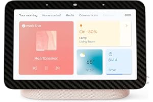 BocaDecals Skin for Google Nest Hub 7" | Gen 2 | Protective, Durable, and Unique Vinyl Decal Wrap Cover | Made in The USA (Black Carbon Fiber) (Black Carbon Fiber)