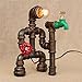 Produktbild Tischleuchte Industrial Retro Eisen Kunst Wasser Rohre Tischlampe Vintage Loft Kreative Schreibtisch Licht für Wohnzimmer Schlafzimmer Bar Hall Pub Büros Cafe Ambiente Dekoration Nachttisch Schreibtisch Lampe , A