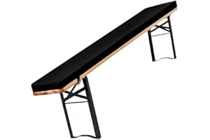 moismk Bankauflagen Gepolstert 180x30 220x25 200x30 170x23 Bierbankauflagen Outdoor, Sitzkissen Bank, 3cm Dick, mit Reißverschluss fur Banke Kissen Kissenauflage(Schwarz,180x30x3cm)