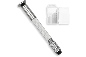 VIDSMOW Lot De 10 Mini Perceuse à Main Twist Drill Bits, Pour Résine Coulée En Silicone Bois Léger, Plastique Souple, Bijoux, Modèles Réduits, Pendentifs Diy Et Accessoires De Décoration