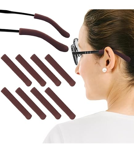8 Paia Di Copri Aste In Silicone Per Occhiali – LYTIVAGEN – Antiscivolo Con Ganci Orecchie – Adatto A Lettura E Sport