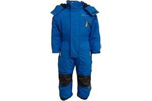 Outburst - Kinder Jungen Kleinkinder Funktions-Skioverall Schneeanzug gefüttert wasserdicht 10.000 mm Wassersäule atmungsaktiv winddicht, hellblau - 3713970