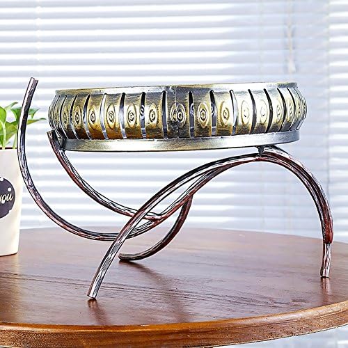 Flowerpot Stand Iron Indoor Desk Tray European Living Room Balcony Floor Flower Pots Shelf ( Color : Bronze )