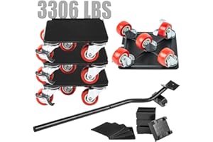 BAUSATZ 1500KG 3306LBS Lifter Furniture Sliders for Hardwood Floors Jack Furniture Dolly Appliance Dolly for Moving Pads Furniture Movers Sliders