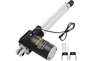 Bisujerro DC 12V Actuador Lineal 6000N Actuadores de Movimiento Lineal Actuador de Línea de Servicio Pesado con Soportes de Montaje Linear Actuator (150mm)