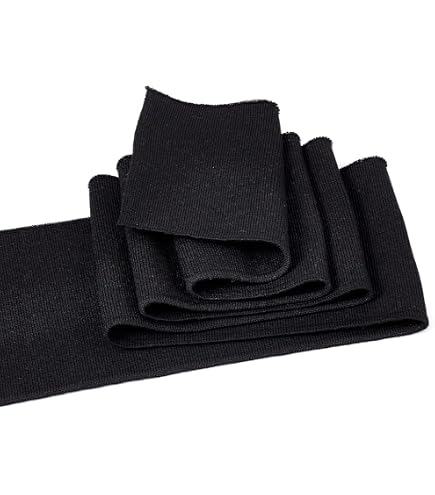 Elastische Bündchen-Stoffe Aus Polyester – Weiß, Ca. 80-85 Cm Lang, Perfekt Zum Nähen & Reparieren
