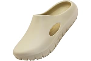 LHXYUO Women and Men Garden Clogs, Arch Support Sandals Non-Slip Waterproof Mules Shoes, Slip-on Slides Outdoor Slippers