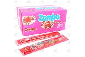 FUNTASTYC Flash ZAMBA Polos Líquidos para Congelar, Polines 1 Caja 55 Unidades (Piruleta Roja)
