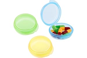 WLLHYF Małe pudełko na tabletki, mini organizer na tabletki, przenośny, podróżny pojemnik na tabletki, na leki, witaminę, olej z wątroby dorsza, kieszonkowy, do pracy w domu, na zewnątrz, na kemping