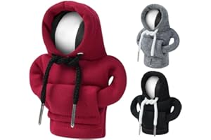 Adiwo Sudadera Marchas Coche, 3 Piezas Shift Knob Hoodie, Funda Cubierta Palanca Cambios, Hoodie Gear Shift Knob Cover, Sudadera Palanca Cambios, Protector de Cambio de Coche para Decoración