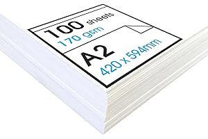 Artway Studio - A2 Carta in cartuccia per disegno - Ideale per applicazioni artistiche a secco - 170gsm - A2 (100 fogli)