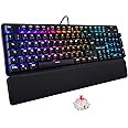 The G-Lab - Keyz Rubidium - Clavier Mécanique Gaming USB, AZERTY, Haute Performance, RGB 100% Personnalisable, Anti-Ghosting,