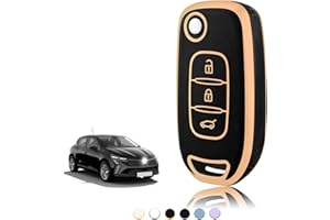 TOOMUME Coque Clé TPU, Etui Clé Étui Clé Adapté pour Renault Kangoo 3 Twingo 3 Megane 4 Trafic 4 Clio 5 Captur Dacia Sandero Stepway Duster, Couvre Clef Cache Cle Voiture Telécommande - Flip Key