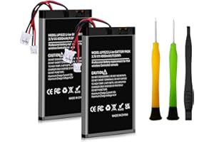 WAEUUKKPO PS4 Controller Akku, 4000mAh Ersatz Batterie für Sony Playstation 4 Dualshock 4 V1 V2 Controller CUH-ZCT2 CUH-ZCT2E CUH-ZCT1E CUH-ZCT1U mit Werkzeug (2 Pack)