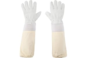 KINGLAKE Guanti da Apicoltura Grandi, 51cm Guanti protettivi per Uomini e Donne, con Maniche Ventilate