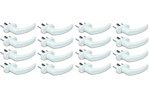 16 x aluminiumfönsterhandtag i vit RAL 9016 – stiftlängd 35 mm (16)