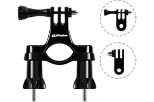 Bicycle Bike Handlebar Mount Adapter for GoPro Hero (2018) Fusion Session Black Silver 7 6 5 4 3 2 1 + Sjcam Seatpost Pole Clamp + 3 Way Adjustable Pivot Arm for Action Cameras by MiPremium