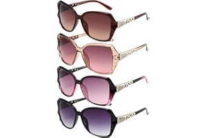 BDSHUNBF 4 szt. damskie duże okulary przeciwsłoneczne w stylu vintage UV400 oversizowe polaryzacyjne okulary przeciwsłoneczne