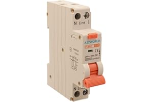 A2ZWORLD Interruttore Differenziale Magnetotermico 10mA Per Zone Umide, 10A C10, RCBO Tipo A Curva C, 1 Modulo DIN, 1P+N 6kA 220V, Serie PL8HT Professionale
