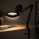 Coverzone 10X LED Işıklı B&uuml;y&uuml;te&ccedil;li Masa Lambası 80 LED 15W 850 L&uuml;men F-689A | 3000-6500K 5 Işık Renkli 10X B&uuml;y&uuml;te&ccedil;li LED Lamb