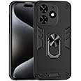 ZORSOME for Tecno Spark GO 2024/Spark 20 Full Protective Case, for Tecno Spark GO 2024/Spark 20 Mult Layer Rugged Shockproof Protective Case with Kickstand,Black