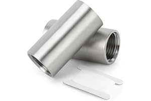 ERGAOBOY 2 Pezzi 50mm 1/2" Femmina x 1/2" Femmina BSP Nipplo Cast Tubo in Acciaio Inossidabile 304 Raccordi