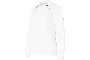 MONZA OBREROL Chaquetilla Cocinera Mujer de Manga Larga con Corchetes. Tejido de Malla en Las Mangas y Espalda para Mejorar la transpirabilidad. Ropa Cocina/Hostelería. Ref: 4127