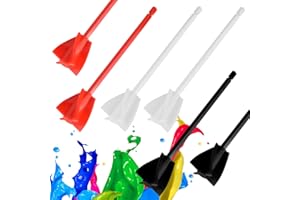 HAOMEEDUO 6 Stk Epoxidharz Rührer Kunststoff Rührstab Epoxidharz Mischpaddel 3 Farben Mixer Aufsatz Bohrmaschine für Harz Farbrührer Bohrmaschine Farbquirl Farbe Quirl Rührer Farbmischer für Epoxid
