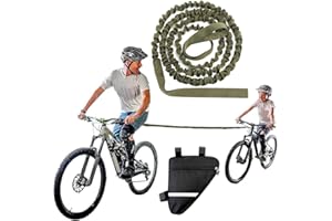 NganSuRong Bicycle Tow Rope Belt Strap Mountain Bike Parent-Child Pull Reflective Traction Portable Outdoor MTB Elastic Bicycle For Adult Kids Children