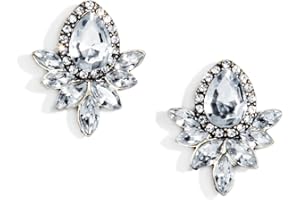 Happiness Boutique Orecchini Statement in Colori Neutri per Lavoro Matrimonio Feste | Orecchini a Bottone con Perno senza nickel e piombo