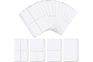 SEASBOES 12 sztuk kieszonek na segregatory, kieszenie A5, segregator 6 otworów, plastikowe luźne kieszenie, teczka, wodoszczelna, przezroczysta kieszeń na luźne arkusze PCW, organizer na dokumenty, teczka na