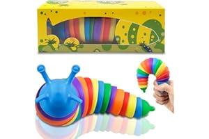 Miyobing 3D Fidget Slug Giocattolo articolato Fidget, Realistico Slug Insetti Giocattolo Fidget, Divertente Giocattolo Sensoriale Strisciante Può Essere Contorto Casualmente Piacevole Decompression