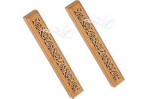 Eabdice 2 Pezzi Porta Incenso in Legno, Porta Incenso per Bastoncini, Scatola di Bruciatore di Incenso, Adatto per la Decorazione Della Casa, la Meditazione, lo Yoga, l'Aromaterapia