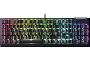 Razer BlackWidow V4 X - Clavier Gaming Mécanique Chroma RGB (Switchs Mécaniques Verts, 6 Touches Macros Dédiées, Touches ABS à Double Injection) AZERTY FR-Layout | Noir