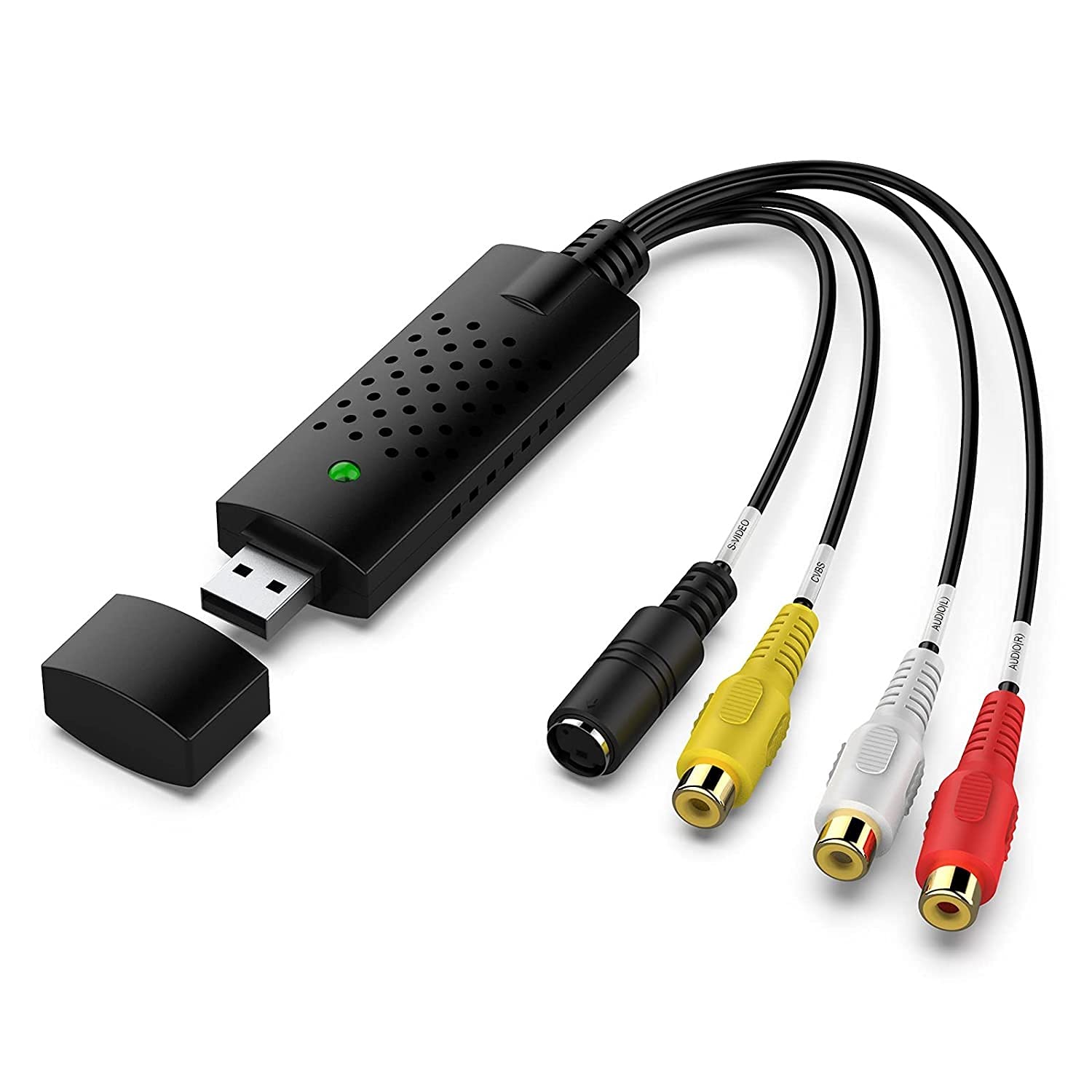 Easy Capture USB Video Capture Adapter VCR, Camcorders, VHS, PAL, DVD, Audio to PC S-Video Windows PC