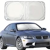Coofbe Katlanabilir 150x70 CM Ara&ccedil; &Ouml;n Cam G&uuml;neşlik &Ouml;n Cam Ara&ccedil; Perdesi Ara&ccedil; G&uuml;neş Koruyucu Oto G&uuml;neşlik
