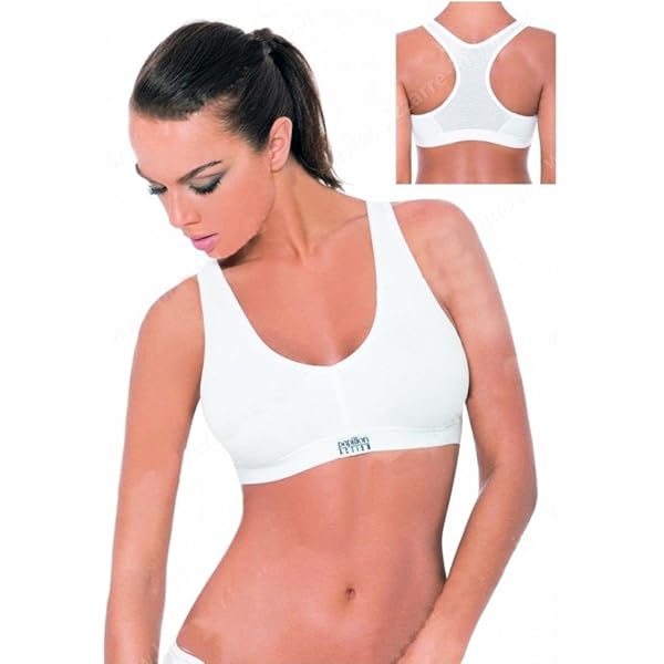 Reggiseno Sportivo Pump Senza Ferretto - Bianco, Taglia L (Circonferenza Sottoseno 83/87 Cm) - Foto 7